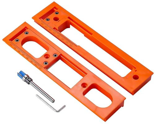 YUYQAQ Hidden Door Hinge Jig,Door Hinge Mortiser,Router Template Fits for Door Hinges,Fast Wooden Door Hinge Installation with Jig Tools,Lightweight & Reusable