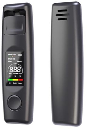Atemalkoholtester kontaktlos | 99,8% präzise Messung | bis zu 60 Tage Akkulaufzeit – ideal für Autofahrer & Berufskraftfahrer vor der Fahrt, unterwegs & auf Partys