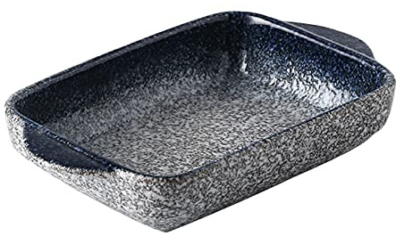 WEKONUMEX Lasagna Pans, Stoneware Baking Dish Rectangular Lasagna Roasting Pan Double Handles 7.1”x5.3”x1.8” 1 Piece