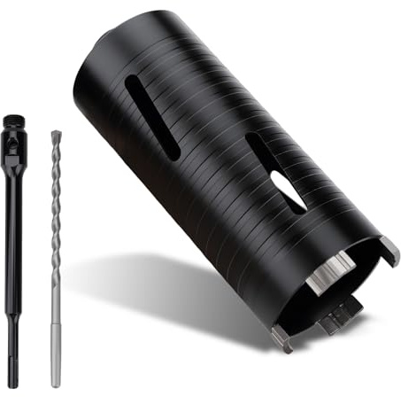 MOXPIFY 78mm x 170mm Long Diamond Core Drill Bit Set SDS Plus Shank | To Be Used In Concrete Masonry Brick Block Stone Granite.