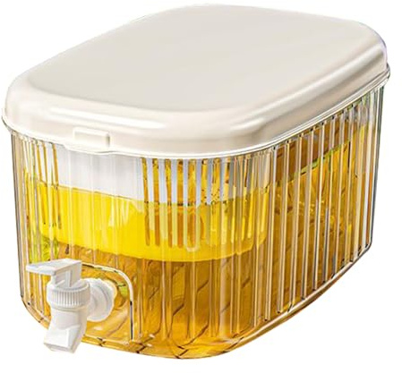 Dispensador de Agua para con Grifo, Jarra de con Tapa, dispensador de Agua para Bebidas para refrigeradores, hervidor de zumos domésticos, refrigeradores, Cubo de Gran Capacidad