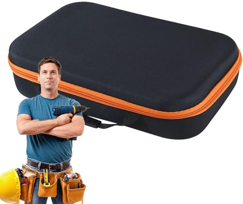 Electric Drill Carry Case - Oxford Cloth Tool Box with Handle - Travel Organizing Supplies Case Shockproof Hardware Storage Bag with Zipper for Home Indoor