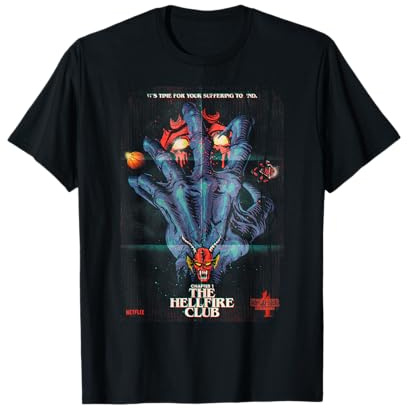 Stranger Things Hellfire Poster T-Shirt