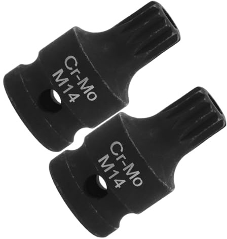Hohopeti 2pcs Brake Calipers Wrench Square Socket Square Bit Remover Remover Stubby Impact Impact Bit Low Profile Sockets Spline Black