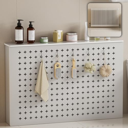SXKLLYX Cache Radiateur Moderne, Cache-Radiateur avec Étagère de Rangement Supérieure, Radiator Cover Décorative pour Salon, Salle de Bain, Installation Facile(50 * 60 * 15cm/20 * 24 * 6in)