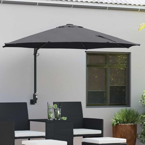 INLIFE Parasol de Jardin Anthracite et Noir 248 x 248 x 148 cm-42003245