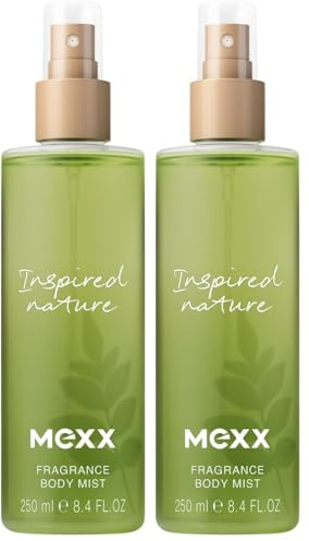 Mexx Inspired Nature Body Mist für Frauen, floral-fruchtiger Körperspray für Frauen mit stimmungsaufhellenden Eigenschaften, 250 ml (Packung mit 2)