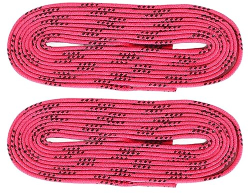 Gucagle Lacets de hockey cirés étroitement tissés, durables et durables, pour patins à roulettes, patins à roulettes de hockey sur glace, patins en ligne pour jeunes, juniors et seniors,