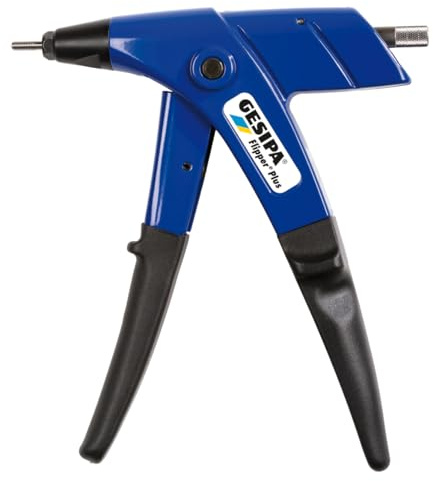 Gesipa Flipper Plus, mit Ratschenfunktion, Blindnietmuttern von M4 bis M6 Alu, Blindnieten bis 5 mm Alu, Blindnietgerät, 1571258