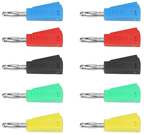 Zouminy 10 Stück 4mm Vernickelt Lautsprecher Bananenstecker Prüfspitze Binding Post P3002