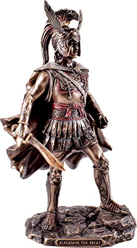 Veronese Alexander der Große mit Schwert und Helm (Kaltguss Bronzestatue/Skulptur 30cm / 11,81 Zoll)
