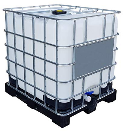 1000 l IBC Wassertank Container Regenwassertank GFK Kunststoffpalette GESPÜLT