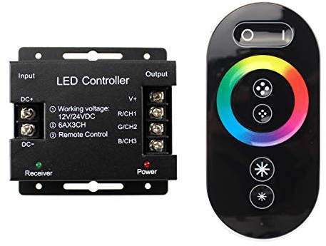 PB-Versand Variateur tactile LED RVB 12 V - 24 V - Interrupteur pour variateur d'intensité - Technologie tactile - Pour bandes lumineuses