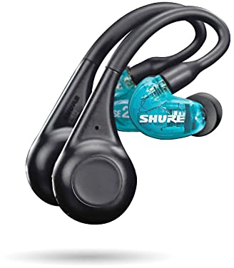 Shure AONIC 215 TW2 True Wireless ljudisolerande hörlurar med Bluetooth 5-teknologi, Förstklassigt ljud, Secure Fit, 32 timmars batteritid, Kontroller som styrs med fingertopparna - (Gen 2) – Blå
