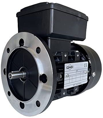 Elektrischer Motor, einphasig, 3.000 U/min, 230 V, 0,12 kW/0,17 PS, Größe 56, 9 mm Durchmesser, B5, 120 mm, mittlerer Stand