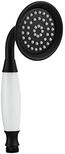 Tecmolog Handbrause Schwarz Nostalgie Messing Brausekopf Klein Retro für Badezimmer, BS126B