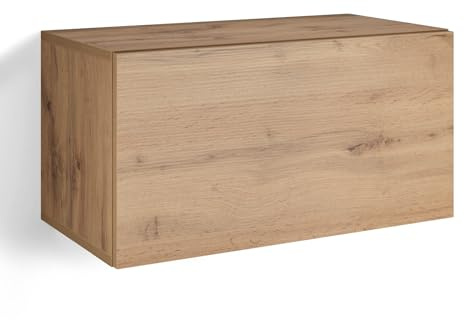 MOBILI FIVER, Hängeschrank Easy 70 mit Kipptüre, Rustikale Eiche, Made In Italy