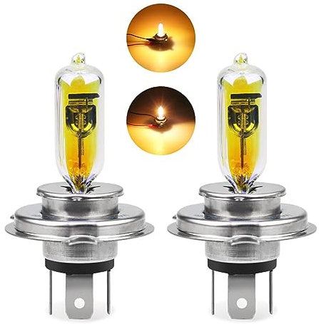 2 pièces faisceau haut/bas 60/55W H4 ampoule halogène 2300k doré jaune phare lampe antibrouillard voiture Source lumineuse