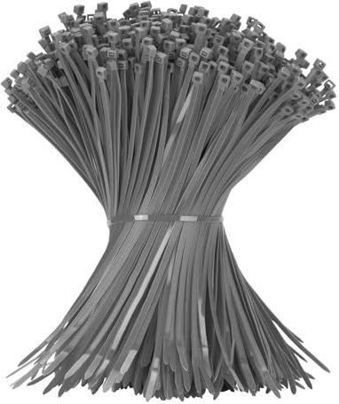 Armpow 12 Inch Zip Ties Silver 1000 PCS, 50 Lbs- Heavy Duty Tensile Strength, Nylon PA66 UV Resistant Cable Ties for Indoor and Outdoor Use - Ideal for object bundling and fastening