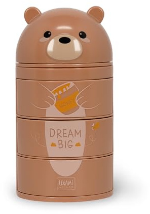 Legami - Desk Organizer, Schreibtisch-Organizer mit 3 seitlich zu öffnenden Schubladen, oberes Fach mit Schiebeverschluß, Teddy Bear-Motiv