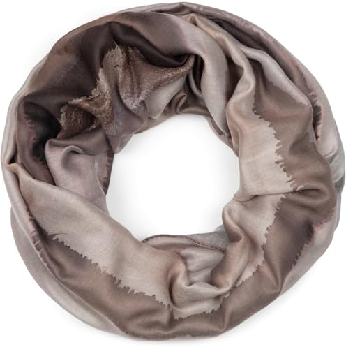 styleBREAKER Damen Loop Schal Aquarell Farbverlauf Viskose | Weicher Rundschal für Frühling und Sommer. 2- bis 3-mal flexibel um den Hals wickelbar. Kratzfrei, luftig und formstabil.