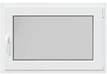 vidaXL RISOR 90x60 cm White Egress Tilt-Turn Basement Window PVC Frame