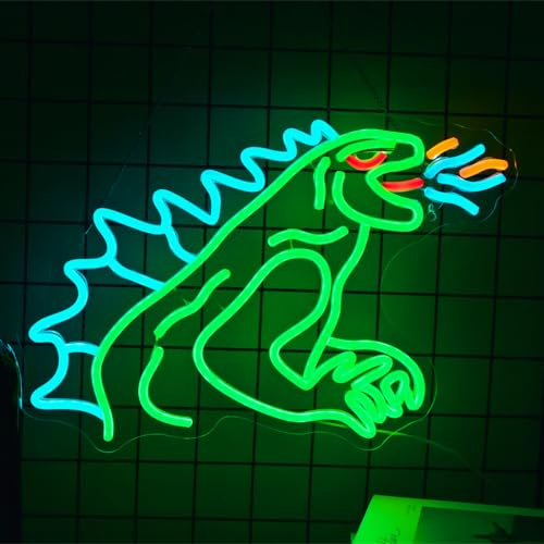 WEDXIXI Monster Neon Sign Dinosaur Neon Signs for Wall Decor LED USB Powered Dimmable Neon Light Sign for Bedroom Game Room Bar Party Club Man Cave Decoration Boys Birthday Gifts