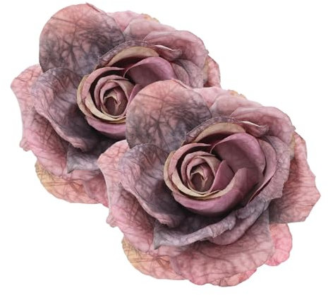 HOLIDYOYO Fermatende a Forma di Rosa 2 Pezzi in Garza per Tende Sottili, Morsetto Ferma Tendaggi Resistente Senza Fori, Accessori Decorativi per Soggiorno, Camera da Letto e Ufficio