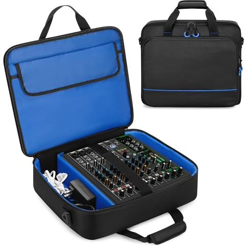 PGmoon Mixer Travel Bag Compatible with Mackie ProFX12v3/ProFX10v3, Audio Mixer Carrying Case with Multi-Pockets for Mics, Cables and More Equipment (Patented Design)