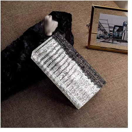 ZNQNDSR Glasbaustein Rechteckiger, Klarer Glasblock Mit Hoher Transparenz, Einseitiger Kristallstein, Glasfliese Für Den Innenbereich, Für Büros, Bars Und Hotels(10PCS)