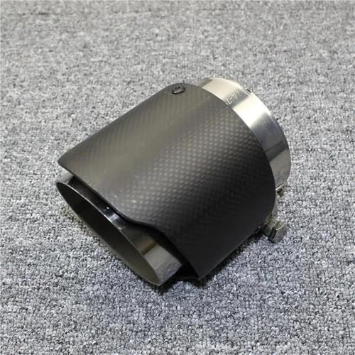 OGJFD Auto Auspuff Endrohr Auto-Auspuffanlage Schalldämpfer Matte Tail Throat 304 Edelstahl Auspuffrohr Endrohr Schalldämpferabdeckung(67mm-101mm)