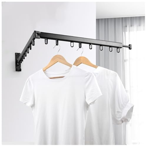bacedifo Sectional Folding Towel Holder with 180° Swivel Aluminum Windproof Detachable Hooks for Towel Racks Pull-Out Towel Hanger for Loads up to 100 Kg