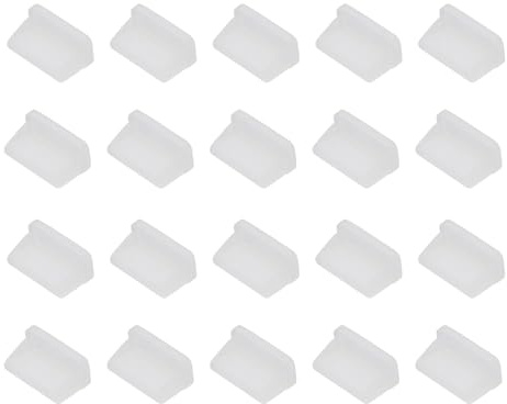 PATIKIL 0.5 Inch USB Type A Dust Plug, 20 Pcs Anti Dust Plug Cover Silicone Charging Cap Port Cover Protector Female End for USB Computer Cell Phone Port Device, Clear