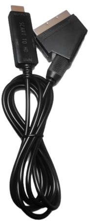 Cavo adattatore convertitore da maschio a maschio da SCART a HDTV, 1,80 m, per lettori HDTV e altro, nero