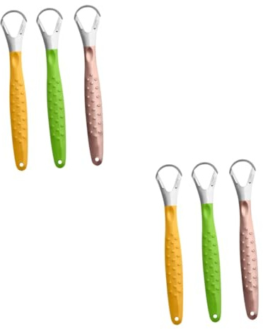 OATIPHO 2 set Raschietto Per La Lingua Spazzole Per La Della Lingua Raschietto Per La Lingua Spazzolino Per La Lingua Per Adulti Pulisci Lingua Dispositivo Ritenzione 3 pezzi*2