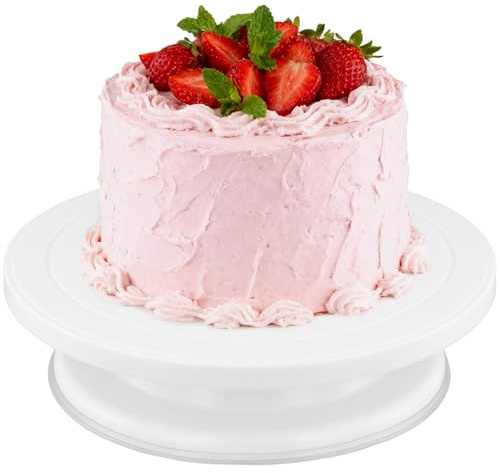 JIAYUET 11 Inch Rotating Cake Turntable,Non-Slip Decorating Cake Stand for Icing,Cupcakes and Pastry Making