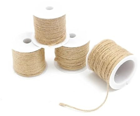 Spago Per Decorazioni Corda di iuta, spago, corda canapa, for matrimoni, fai da te, scrapbooking, fioristi, artigianato, decorazioni(1.5mm 10m)