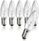 com-four® 6x Riffelkerze für Schwippbögen mit 11 Lampen - Ersatzbirnen für Lichterkette oder Pyramide - 23V / 3W, mit E10 Schraubgewinde (06 Stück - 23V)
