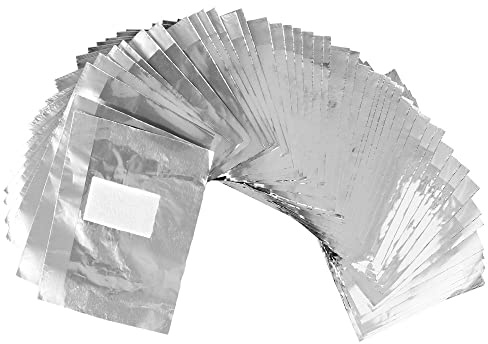 500 Stück Nail Polish Remover Wraps Pads Folie Nagellackentferner Gellack | Aluminiumfolie mit Wattepad für UV Gel Maniküre Acryl Shellac Entfernung Alufolie Tränken Reiniger Alupads Finger Zehen