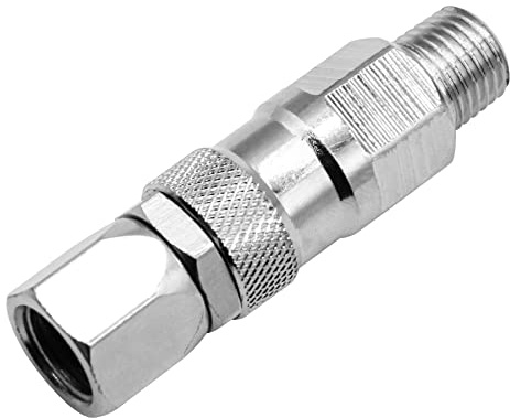 Homhelar 1/4-Inch 360 Degrees Rotate Stainless Steel Airless High Pressure Spray Gun Hose Swivel Joint for Paint Sprayers and Hose