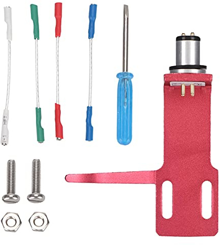 Phonograph Head Shell, Aluminiumlegierung Stylus Halter Universal LP Plattenspieler Headshell Mount Ersatz Mit 4 AnschlussdräHten Halterung Anschlusskabel Verschiedene Reparatur Phonographen Player