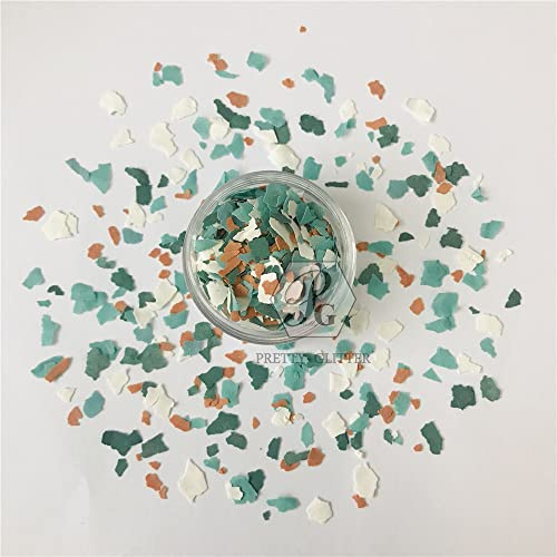Confezione da 50 g di fiocchi di mica irregolari, colori misti, paillettes, unghie, bicchieri per henné, accessori per decorazioni artistiche (MG15)