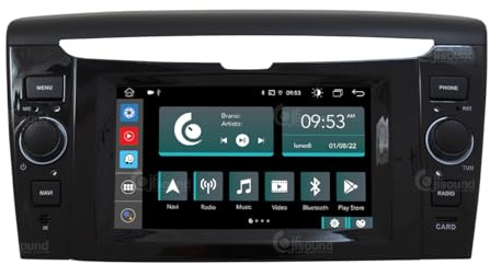 JF Sound - Autoradio Android JF-032LY-X9C-2 - Per Lancia Ypsilon (2011-2023) senza Radio di Serie - 6.2 HD - CarPlay/Android Auto Wireless - GPS - 4GB RAM - 64GB ROM - DAB+ - Prodotto in Italia