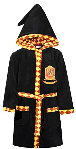 Harry Potter Offizieller Morgenmantel | Extra weicher Morgenmantel mit Kapuze für Kinder | Langärmeliger roter Morgenmantel | Offizielle Handelsware | Geschenke für Jungen und Mädchen