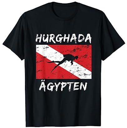 Hurghada Tauchen Rotes Meer Design Taucher Urlaub Ägypten T-Shirt