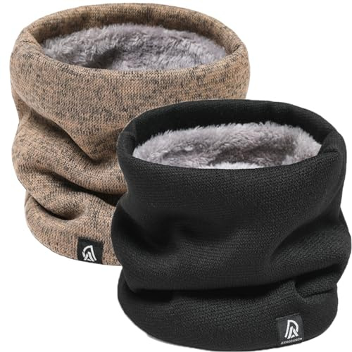 Rayson Braga Cuello de Invierno Hombre Mujer Forro Felp,Negro+Caqui