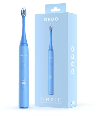 ORDO Lite Sonic Toothbrush, 35,000 Pulses/Min, Dual Mode Rechargeable Electric Toothbrush Adults, 1 Toothbrush Head, 5+ Weeks Battery, Smart Timer, Waterproof, USB-C, Sky