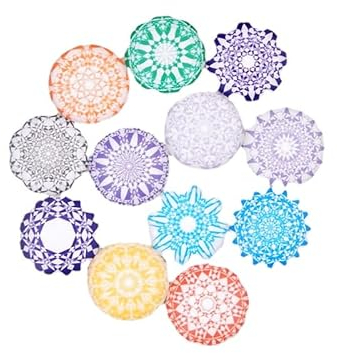 200 Stück Glasnuggets Bunt Gemischte Farbe Glassteine Glassteine Bunt Zum Basteln Muggelsteine Bunt Für DIY Halskette Anhänger Foto Schmuckherstellung (9,58MM)