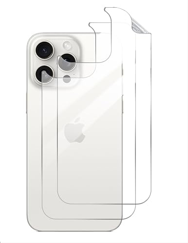 GIOPUEY Pellicola Protettiva Retro per iPhone 14 PRO, TPU Sottile Materiali di Alta qualità iPhone 14 PRO Retro Pellicola - Clear 2 Pezzi