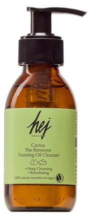 Oil Cleanser Cactus (100 ml) Cleans Pores Deep Without Drying Out, Fresh & Pure Skin Feeling, Intensive Moisture, Removes Dirt and Make-Up, Natural Cosmetics, 100% Vegan HEJ ORGANIC